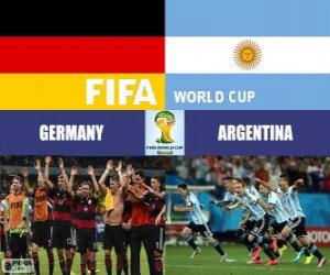 Puzzle Γερμανία vs Αργεντινή. Τελικό της ΦΙΦΑ Παγκόσμιο Κύπελλο Ποδοσφαίρου Βραζιλίας 2014